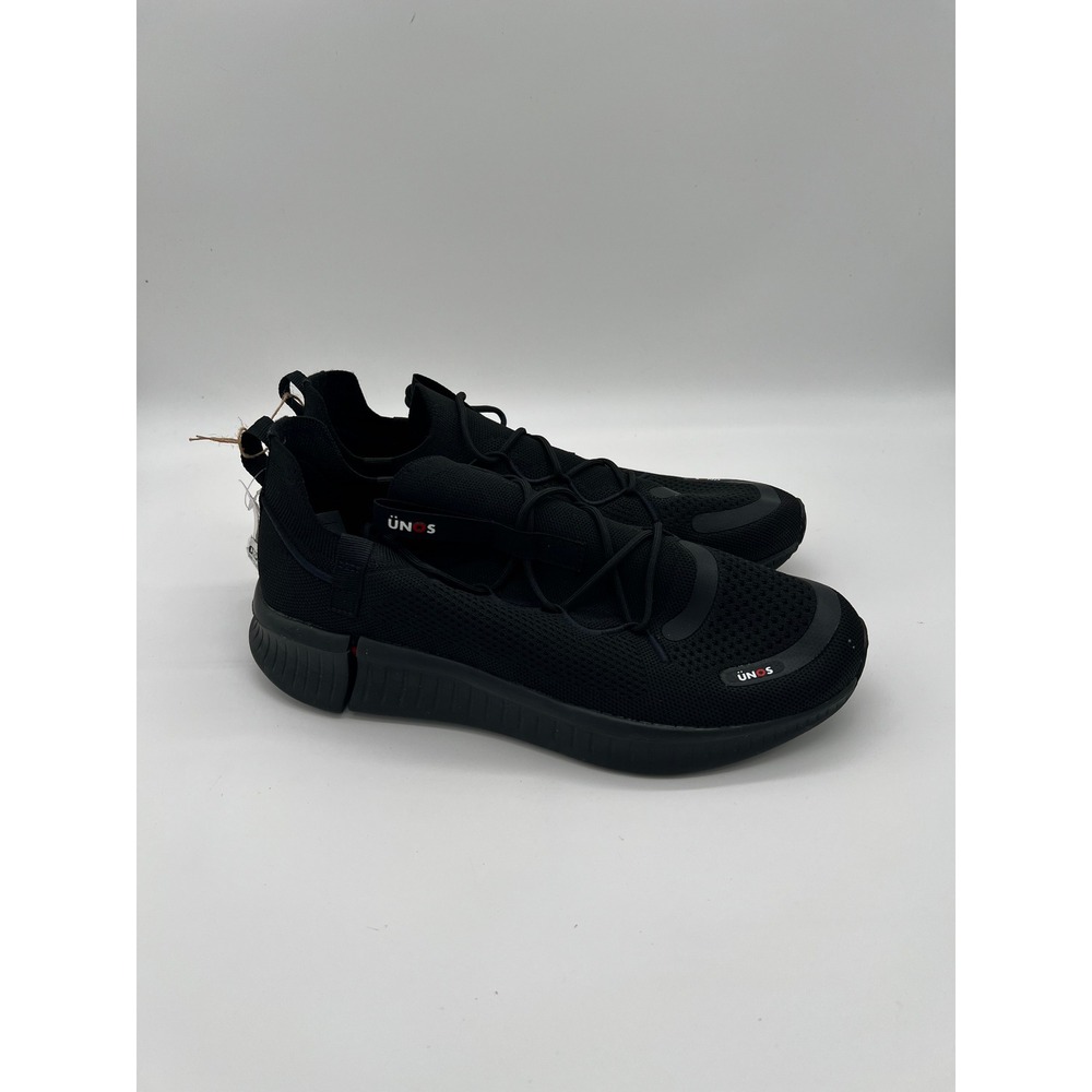 ÜNOS Men's Black Athletic Running Shoes Sneakers Comfort Casual Slip On 9.5-10.5